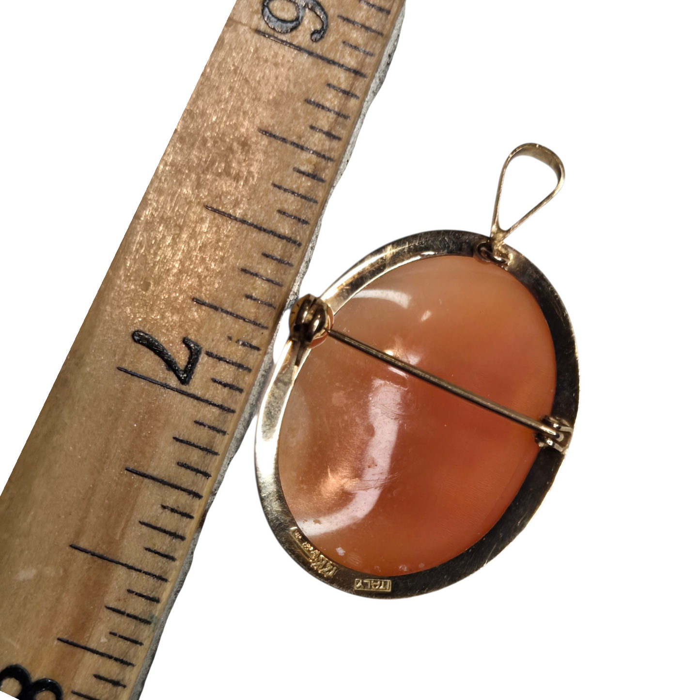 Vintage Italian Cameo in Solid Yellow Gold