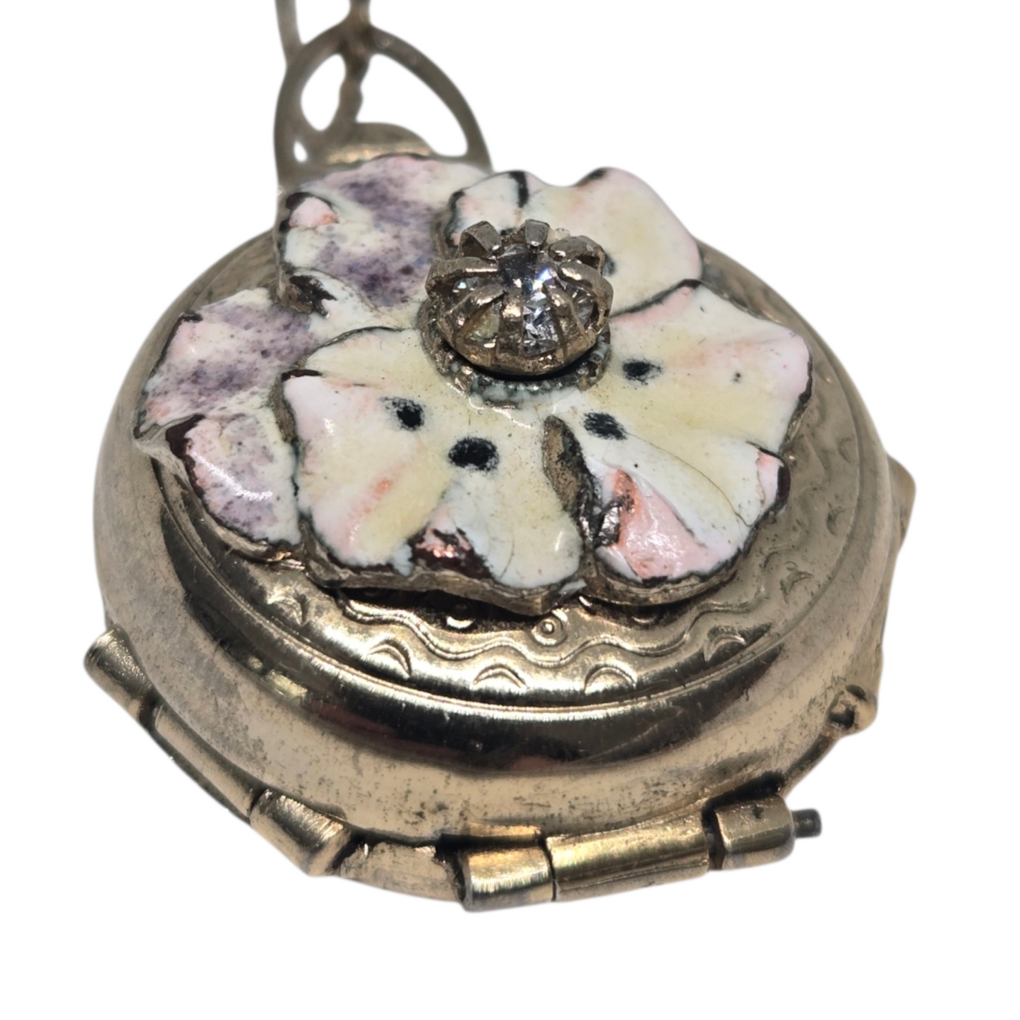 CORO Photo Locket Pendant 4 Photo Design Yellow Gold Plate