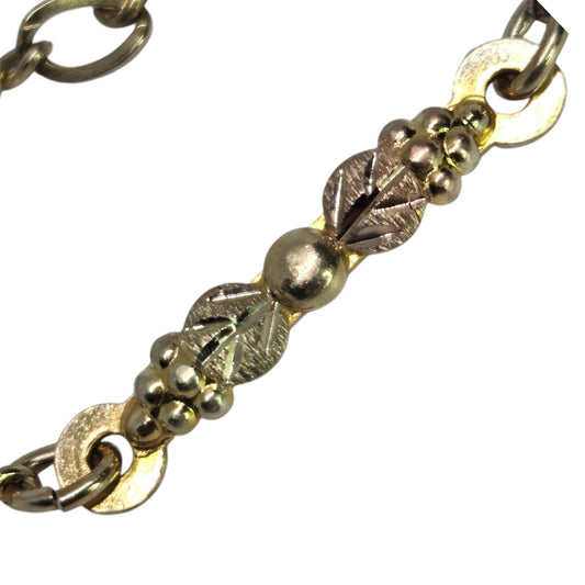 Black Hills Gold Multi-Tone Yellow Gold Chain Bracelet