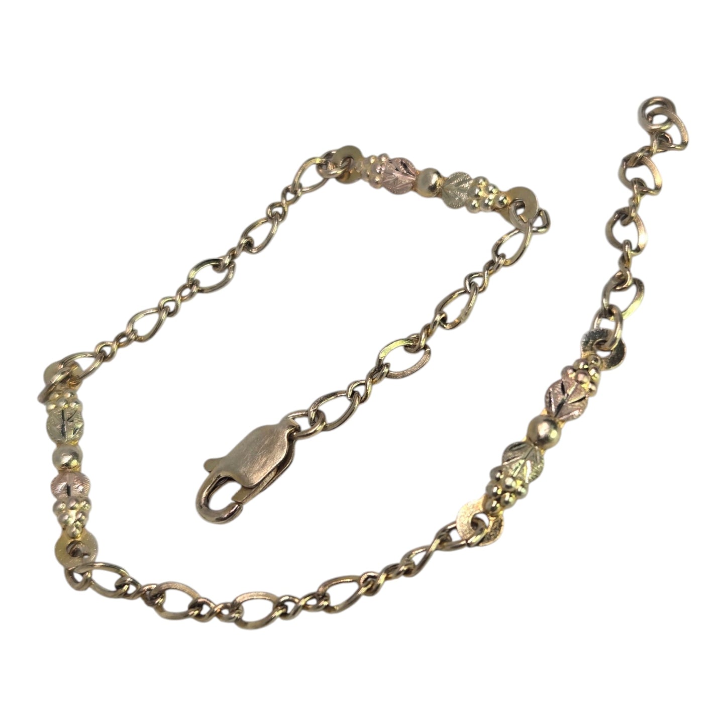 Black Hills Gold Multi-Tone Yellow Gold Chain Bracelet