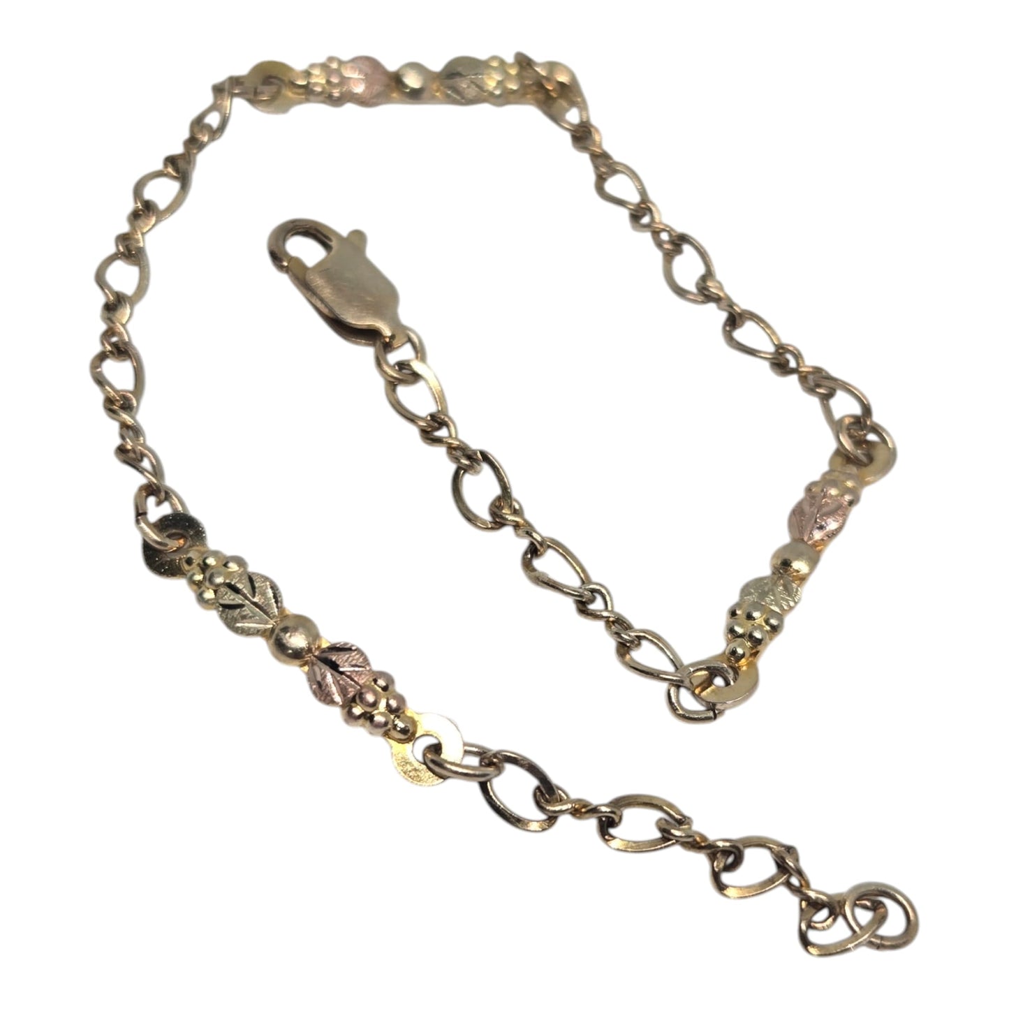 Black Hills Gold Multi-Tone Yellow Gold Chain Bracelet