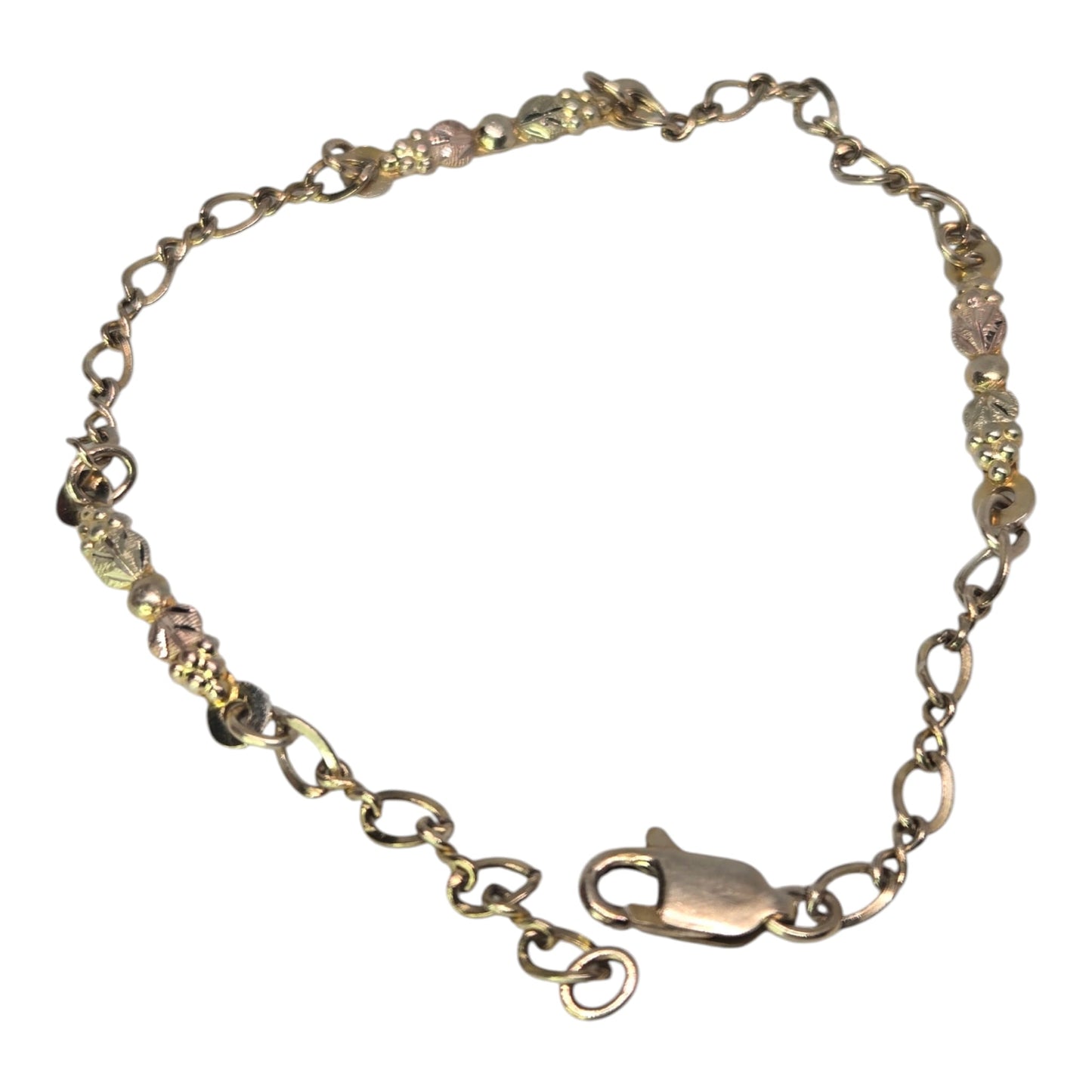Black Hills Gold Multi-Tone Yellow Gold Chain Bracelet