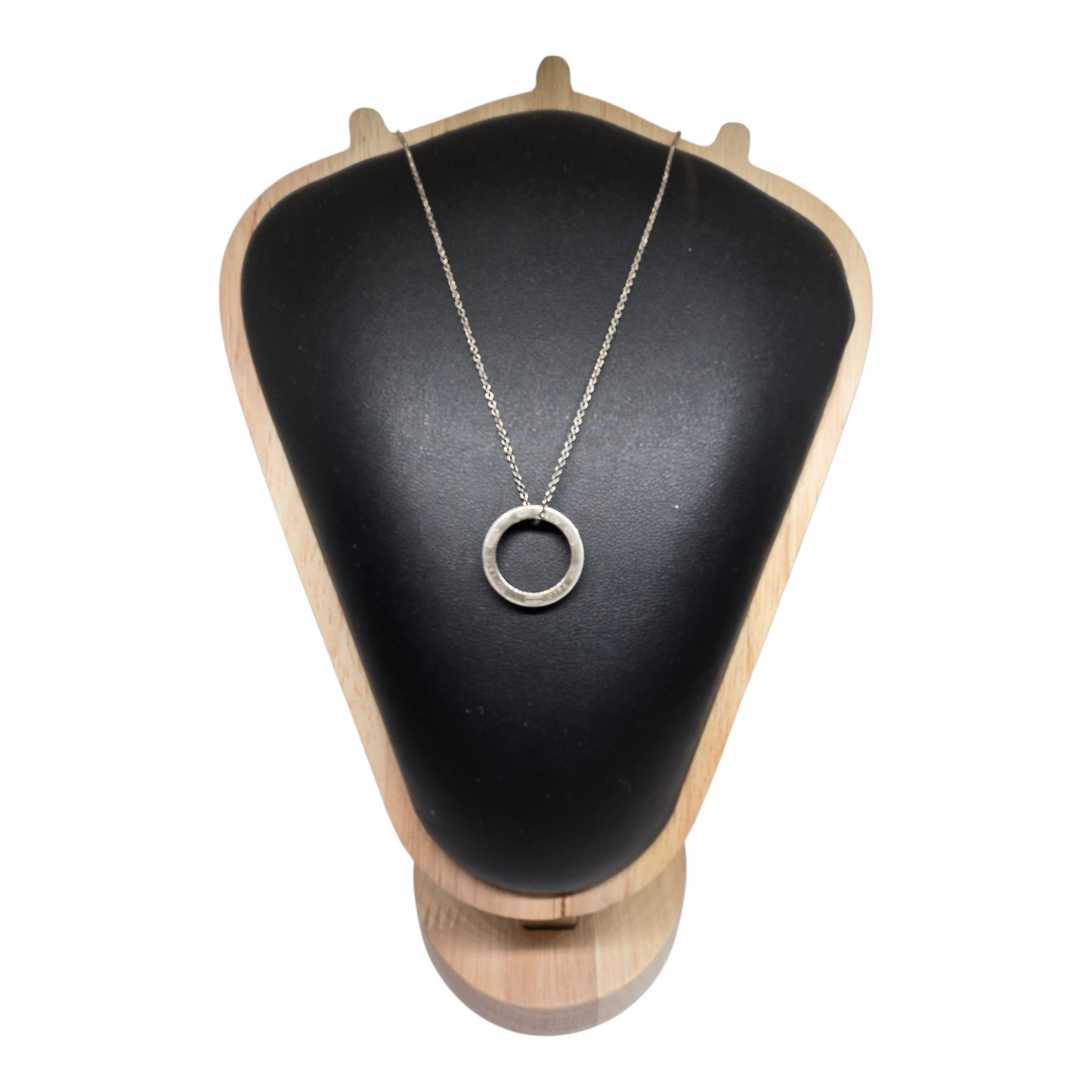 Tiffany & Co. Sterling Silver Circle Pendant Necklace Timeless Designer Jewelry Gift