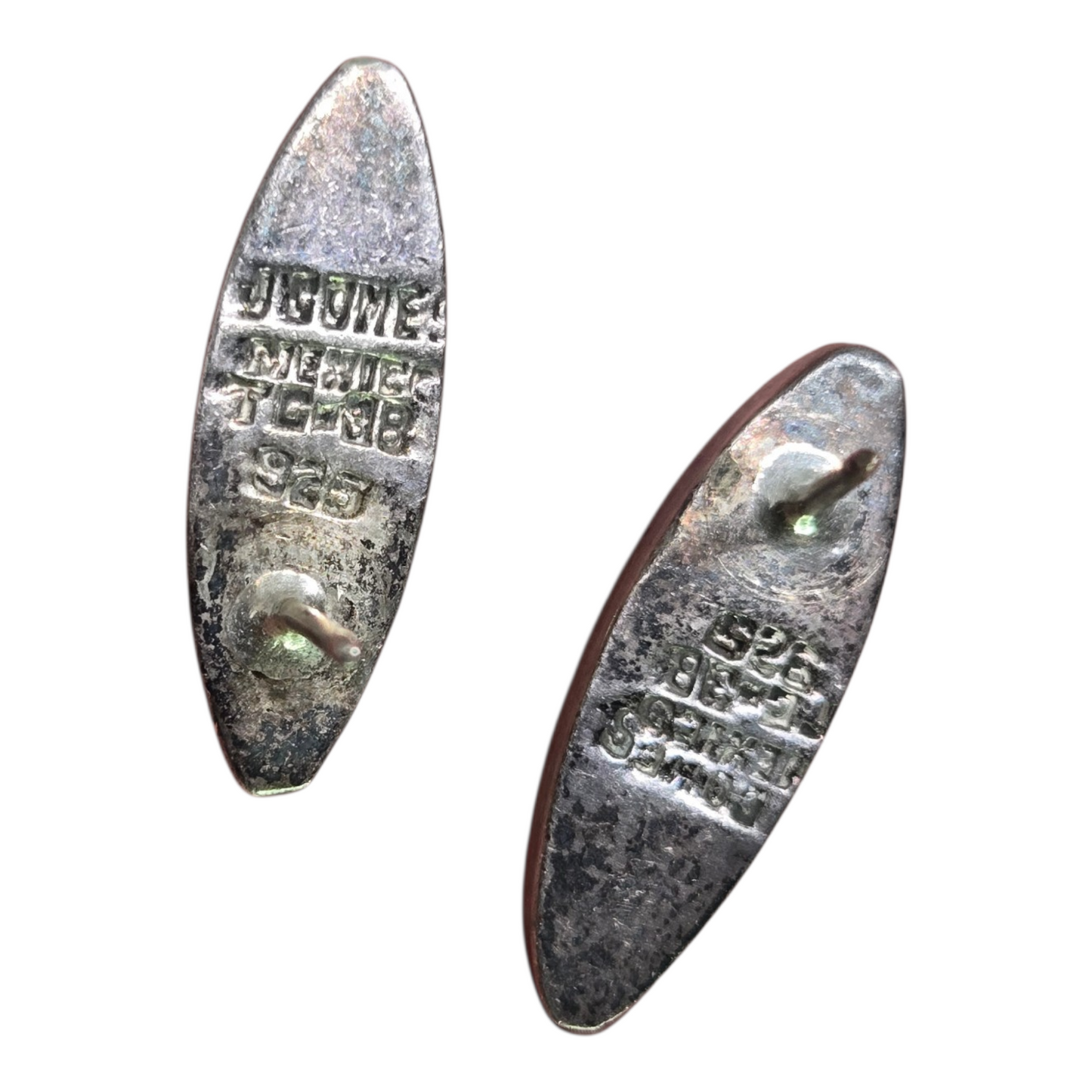 TAXCO Marquise Cut Turquoise Sterling Silver Earrings