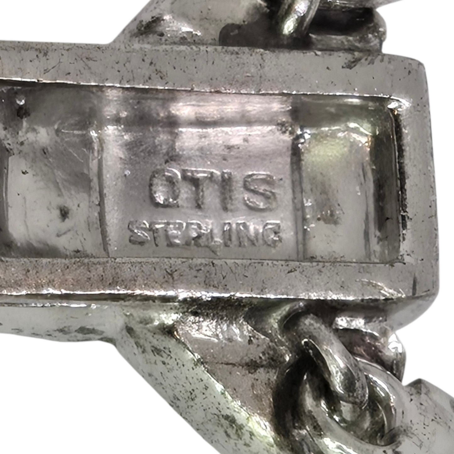 OTIS Sterling Emerald Green Double Halo Rhinestone Necklace