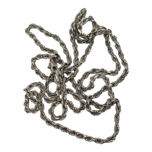 David Yurman Sterling Silver Rope Twisted Chain Necklace