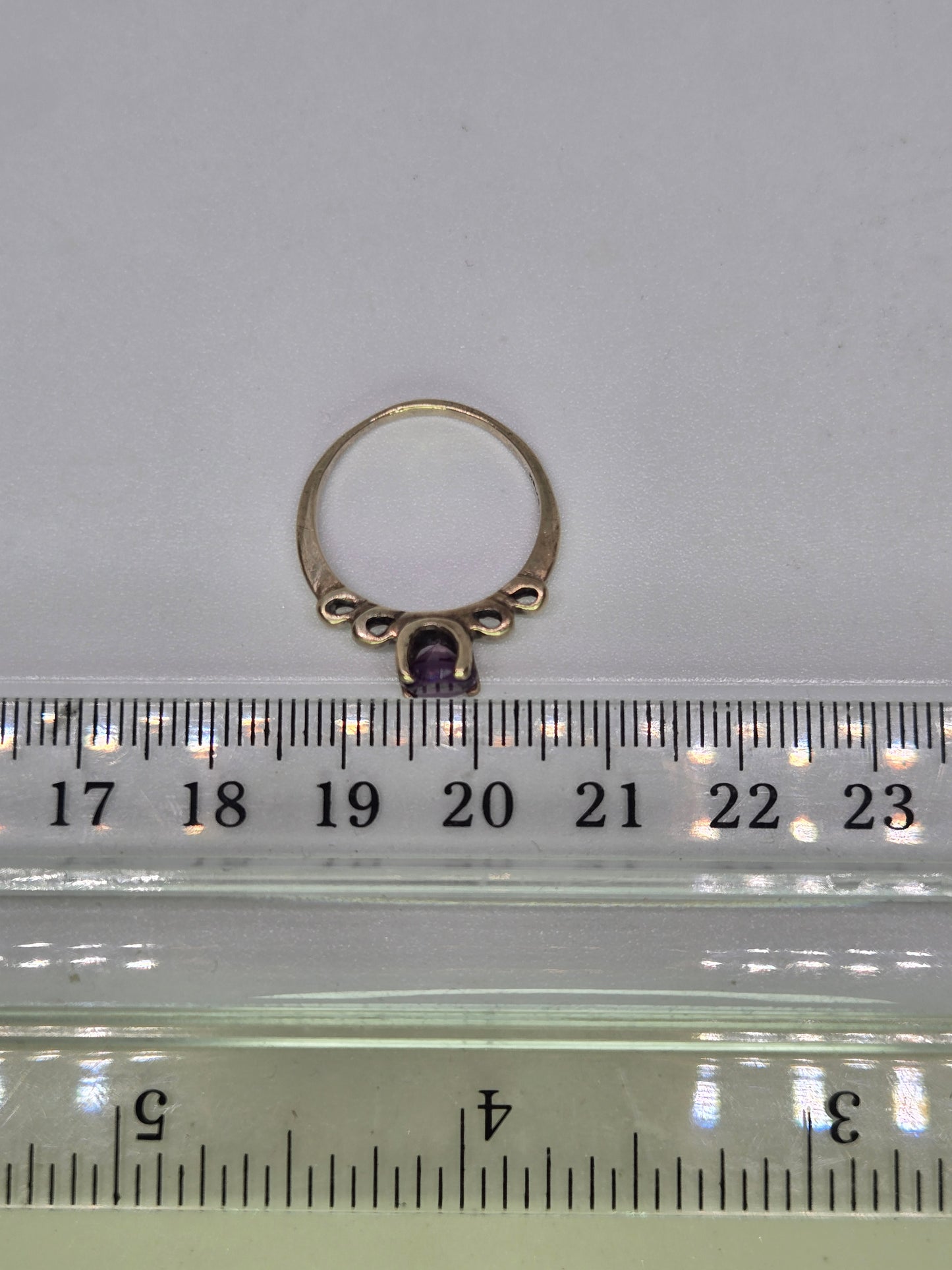 Color Changing Purple Sapphire Solitaire Setting Yellow Gold Ring
