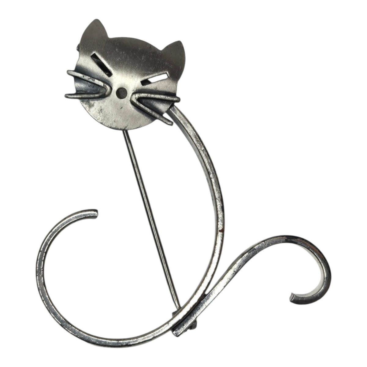 BEAU Sterling Silver Kitten Cat Brooch Pin Collectible Jewelry