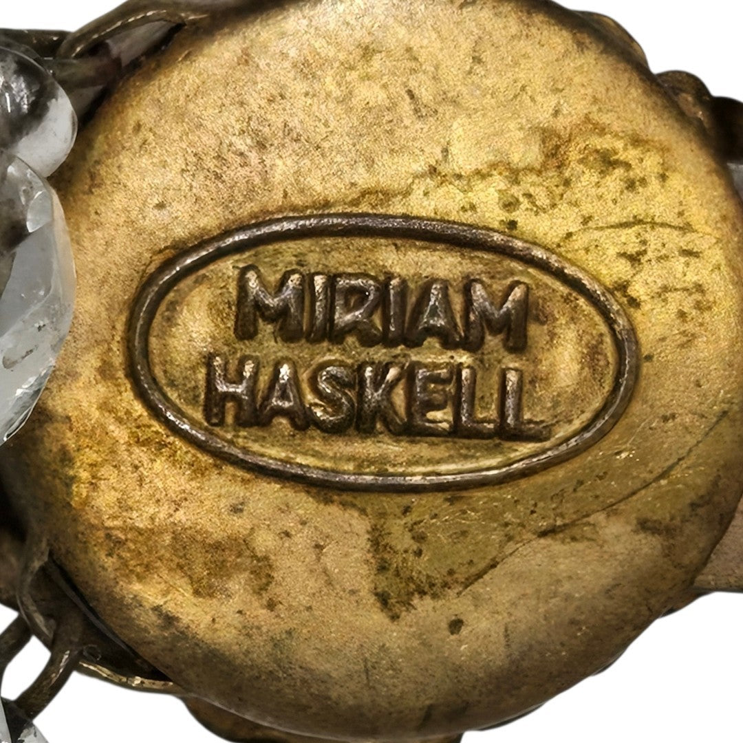 Miriam Haskell Necklace Beautiful Rhinestone Crystal Handmade Vintage Jewelry from 50s