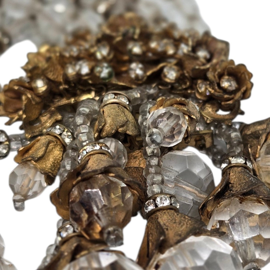 Miriam Haskell Necklace Beautiful Rhinestone Crystal Handmade Vintage Jewelry from 50s
